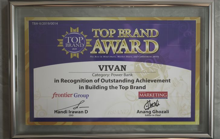 VIVAN 2019 memenangkan Indonesia TOP BRAND Award					