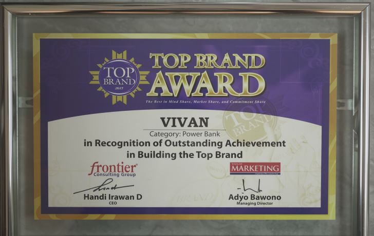 VIVAN 2017 memenangkan Indonesia TOP BRAND Award					